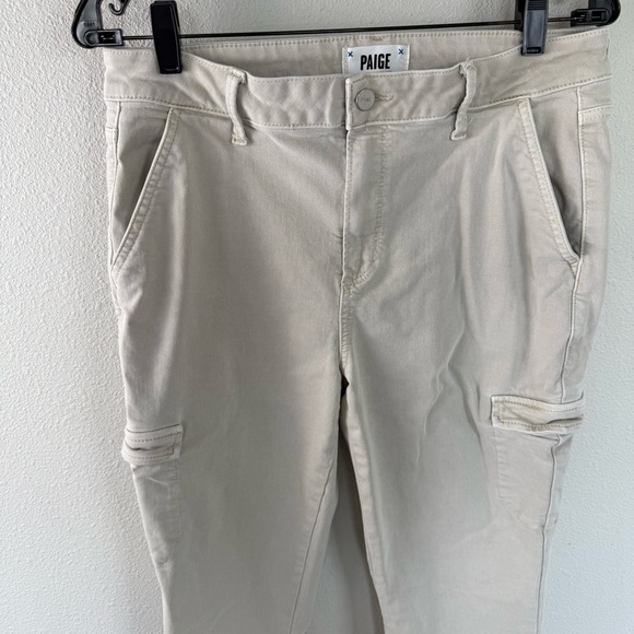 PAIGE Jolie Straight Leg Cargo Pants Vintage Warm Sand Women’s Size 31 Denim - Picture 5 of 13